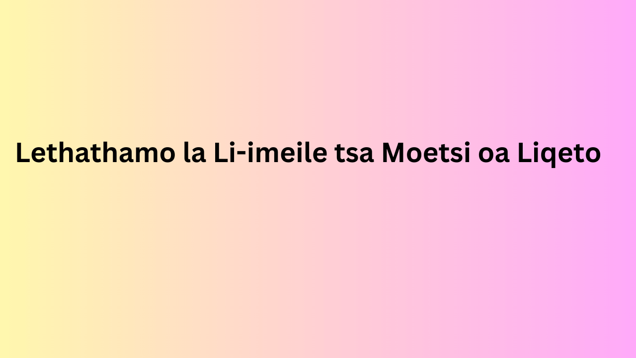 Lethathamo la Li-imeile tsa Moetsi oa Liqeto 