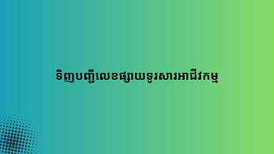 ទិញបញ្ជីលេខផ្សាយទូរសារអាជីវកម្ម