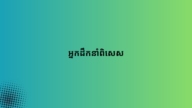 អ្នកដឹកនាំពិសេស