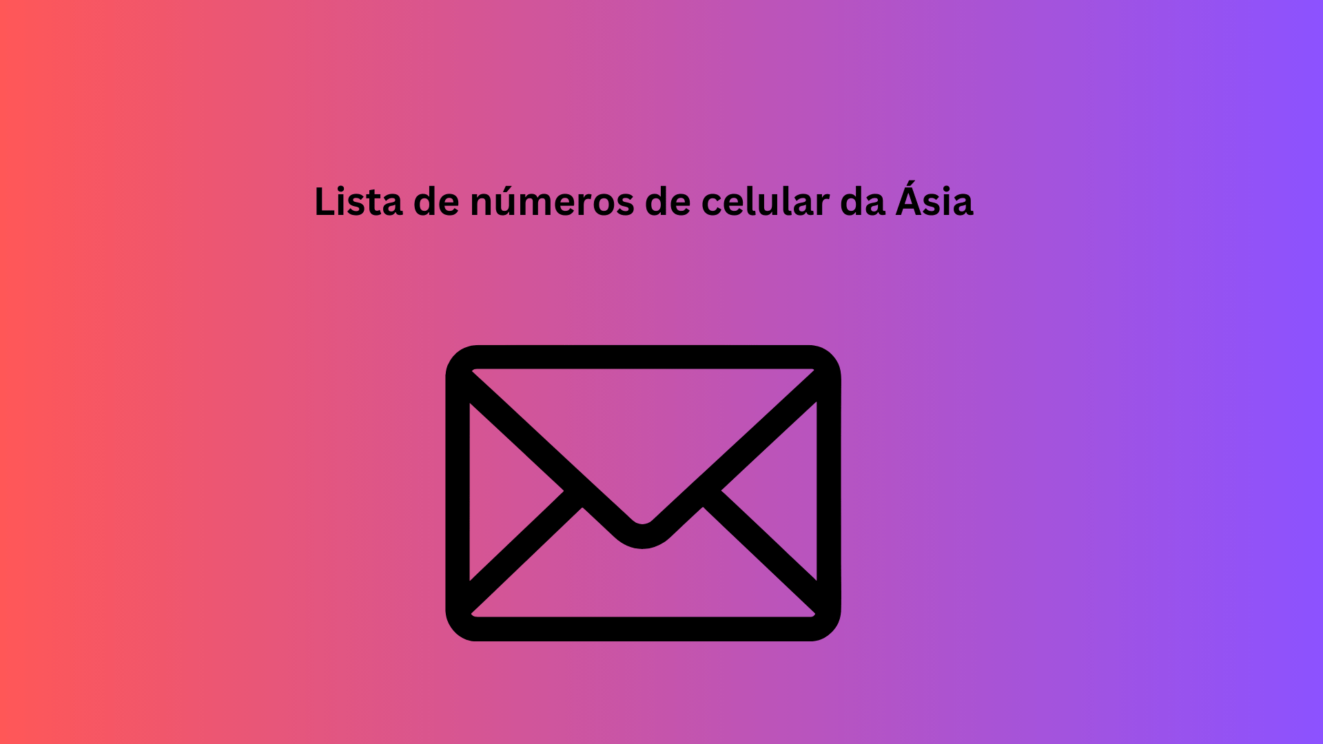 lista de números de celular da ásia