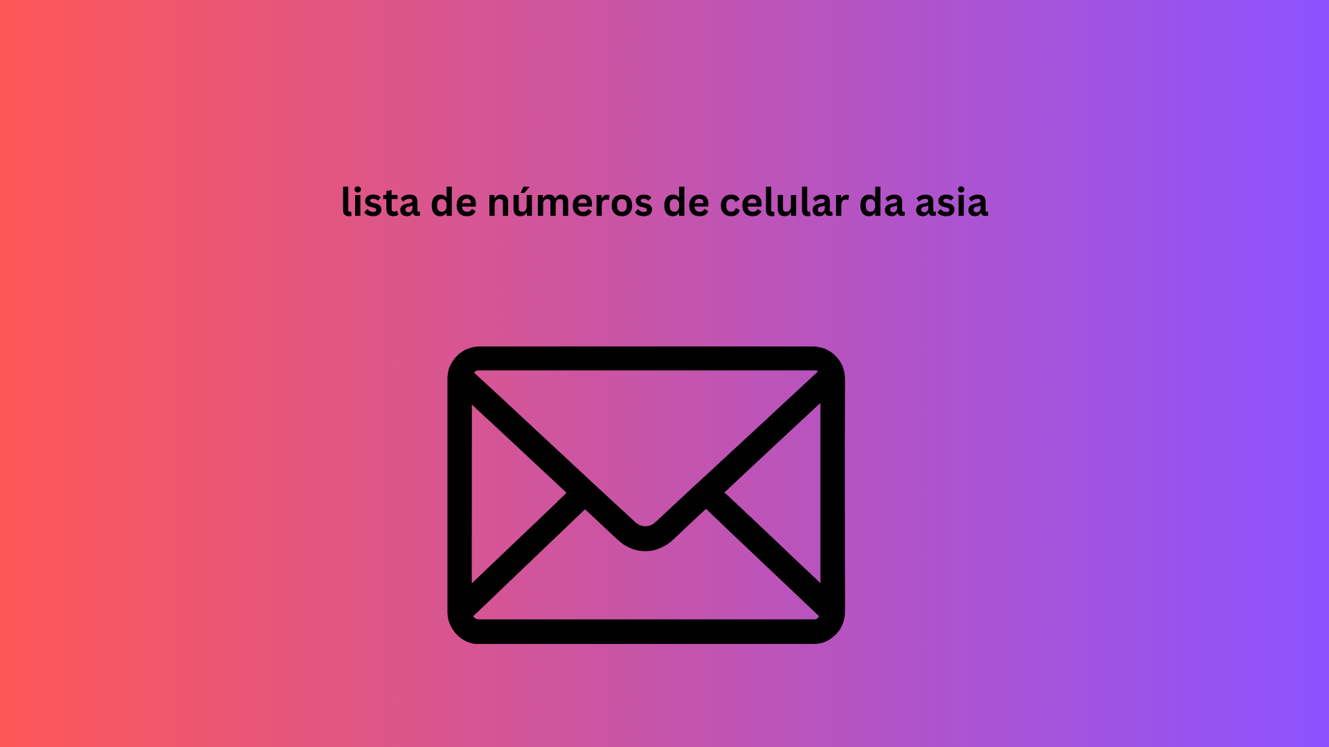 lista de números de celular da asia