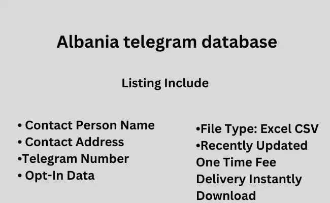 Albania telegram database