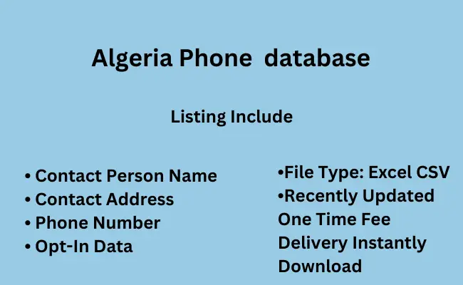 Algeria phone database