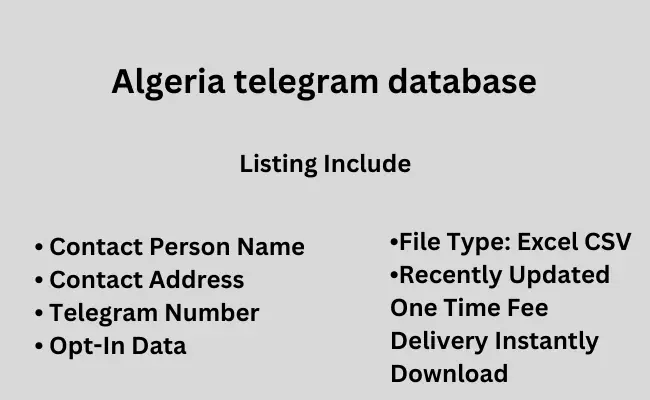 Algeria telegram database