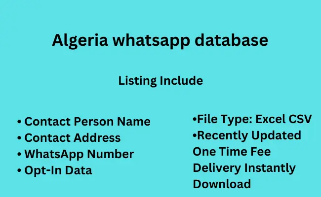 Algeria whatsapp database