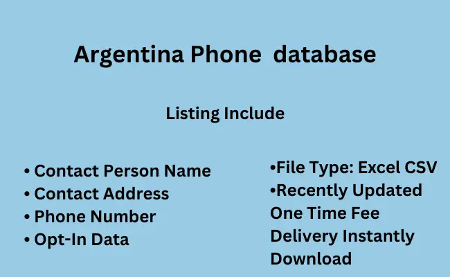 Argentina phone database