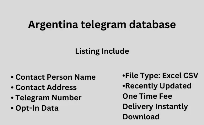 Argentina telegram database