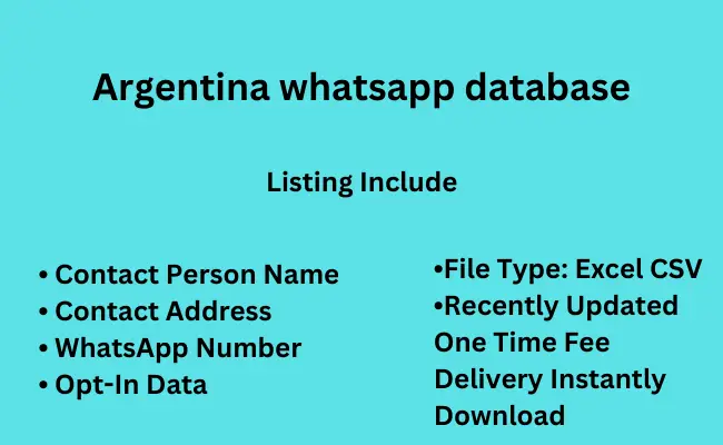 Argentina whatsapp database