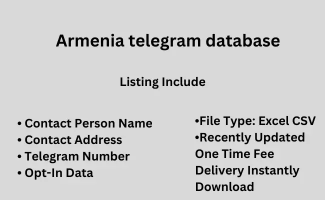 Armenia telegram database