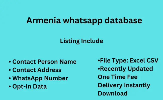 Armenia whatsapp database