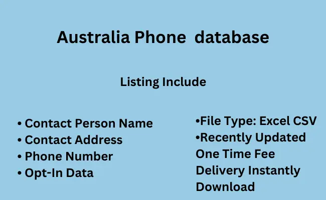 Australia phone database