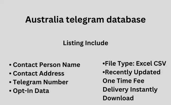 Australia telegram database