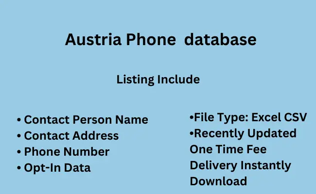 Austria phone database