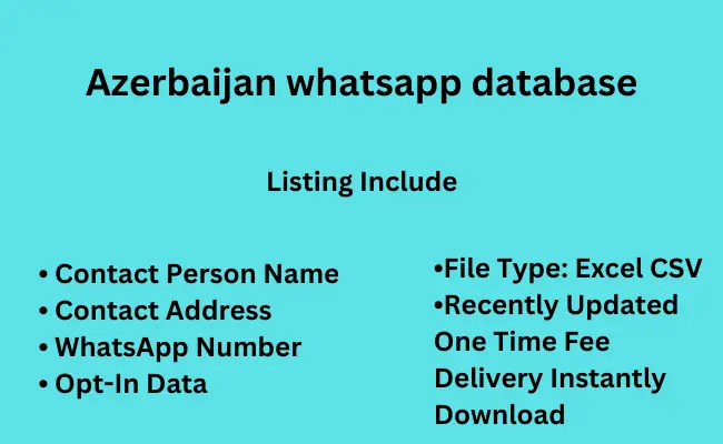 Azerbaijan whatsapp database