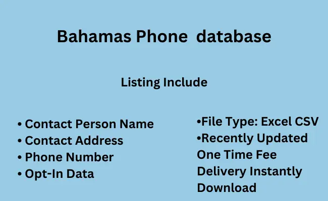 Bahamas phone database