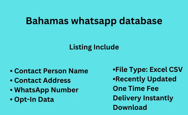 Bahamas whatsapp database