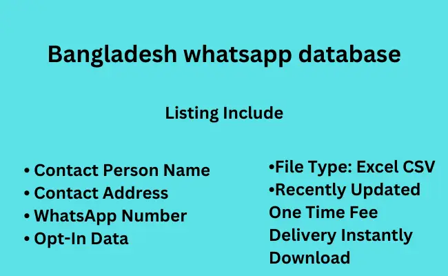 Bangladesh whatsapp database