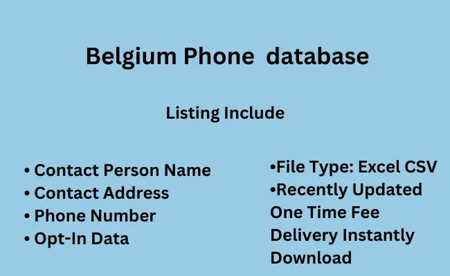 Belgium phone database