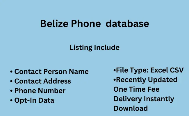 Belize phone database