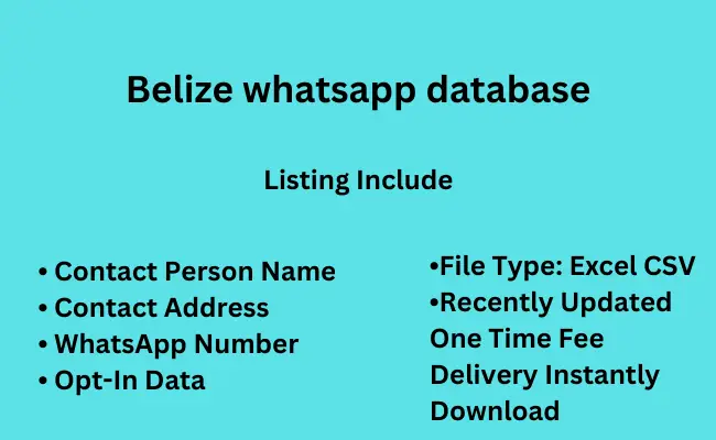 Belize whatsapp database