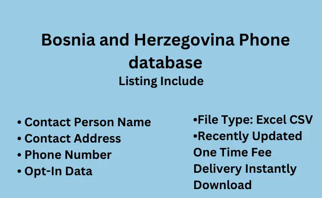 Bosnia And Herzegovina phone database