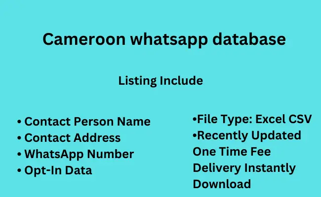 Cameroon whatsapp database