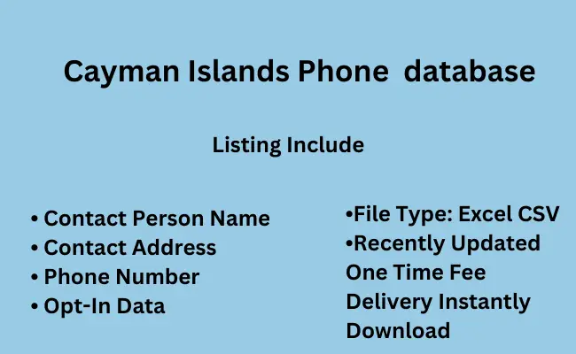 Cayman Islands phone database