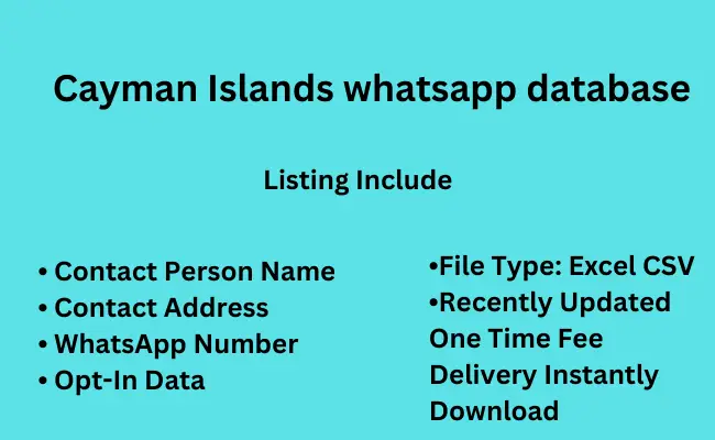 Cayman Islands whatsapp database