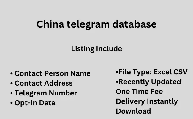China telegram database