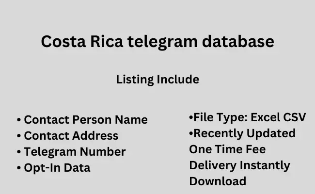 Costa Rica telegram database