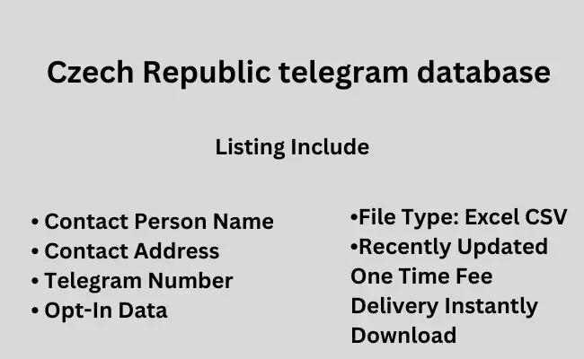 Czech Republic telegram database