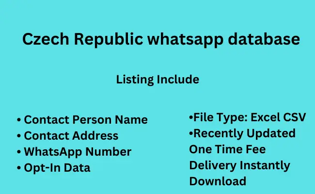 Czech Republic whatsapp database