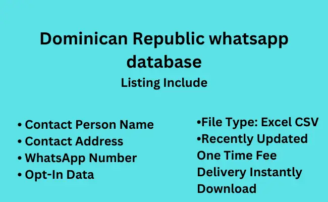 Dominican Republic whatsapp database