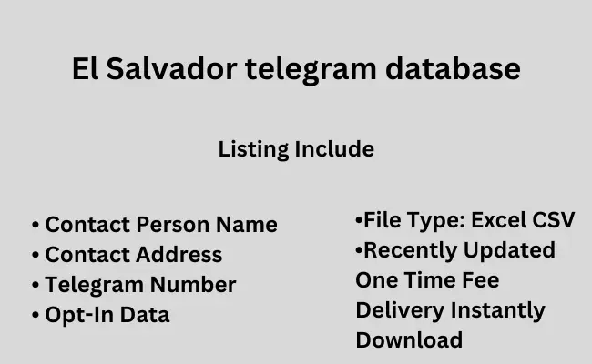 El Salvador telegram database