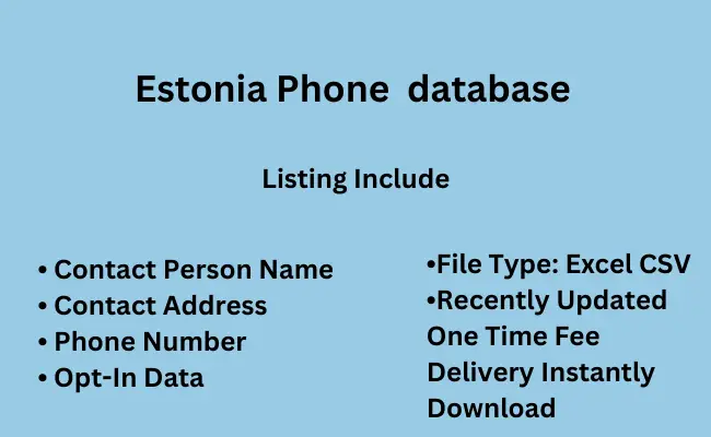 Estonia phone database