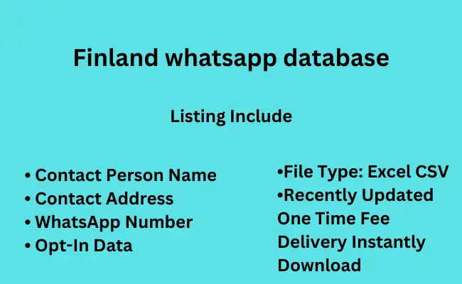 Finland whatsapp database