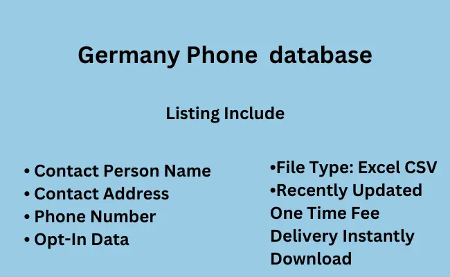 Germany phone database