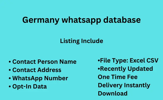 Germany whatsapp database