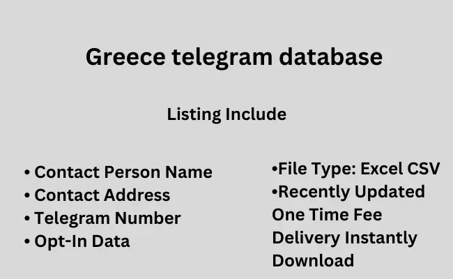 Greece telegram database