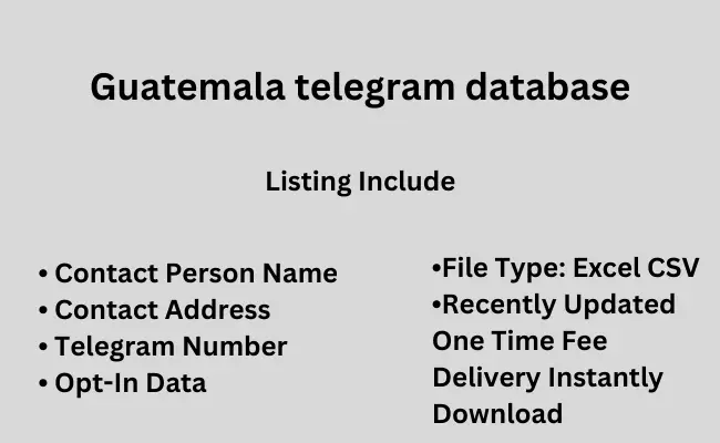 Guatemala telegram database