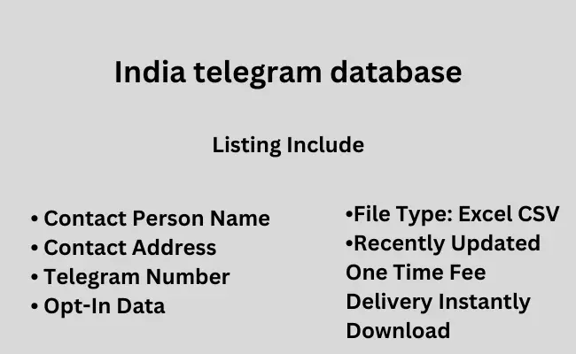 India telegram database