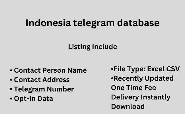 Indonesia telegram database