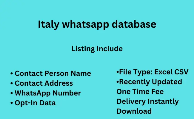 Italy whatsapp database