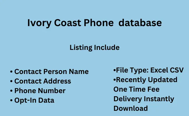 Ivory Coast phone database