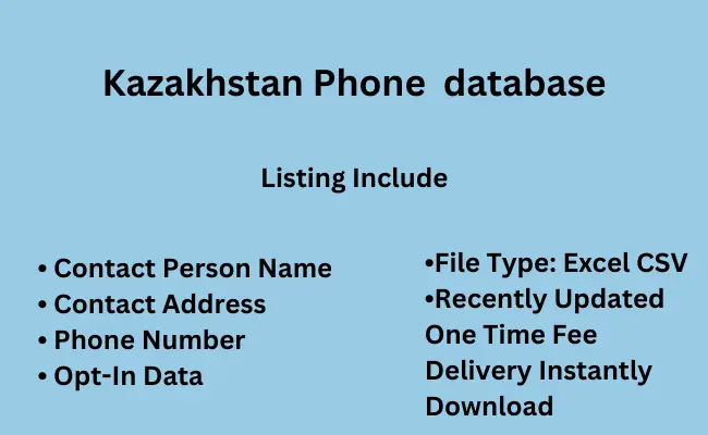 Kazakhstan phone database