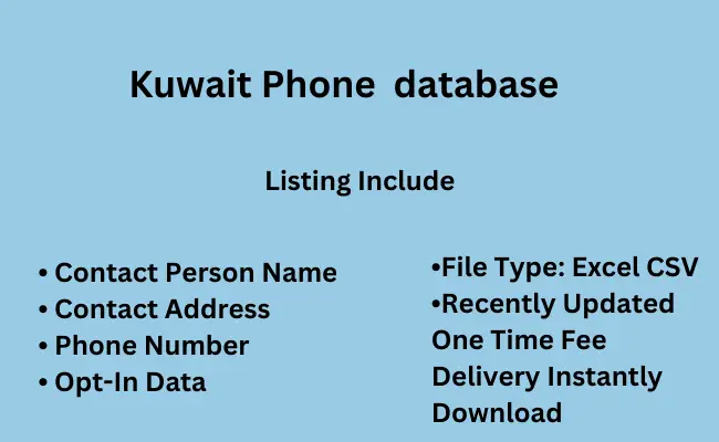 Kuwait phone database