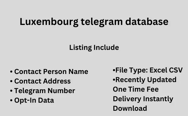 Luxembourg telegram database