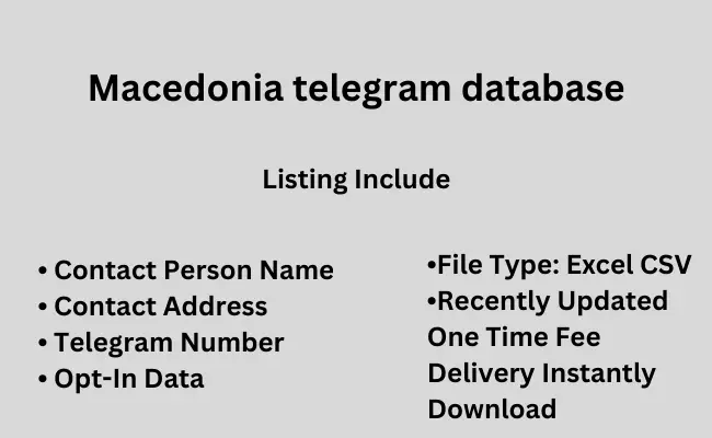 Macedonia telegram database