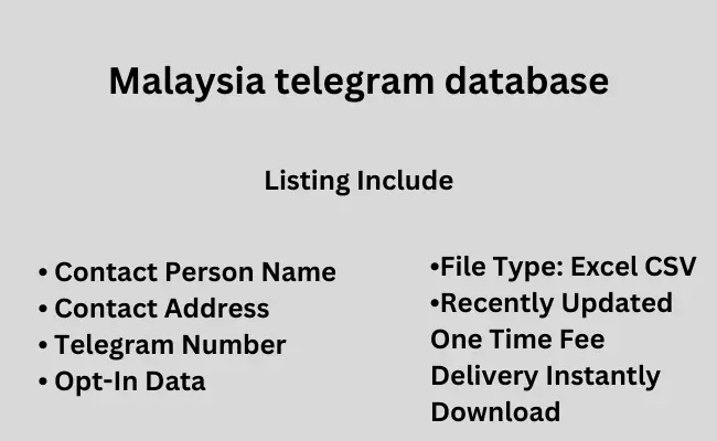 Malaysia telegram database