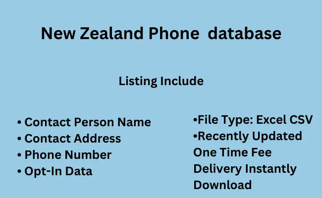 New Zealand phone database